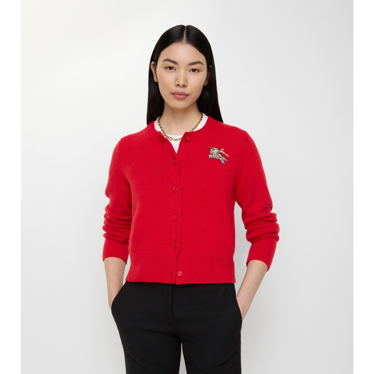  Metallic Wool Cashmere Cardigan