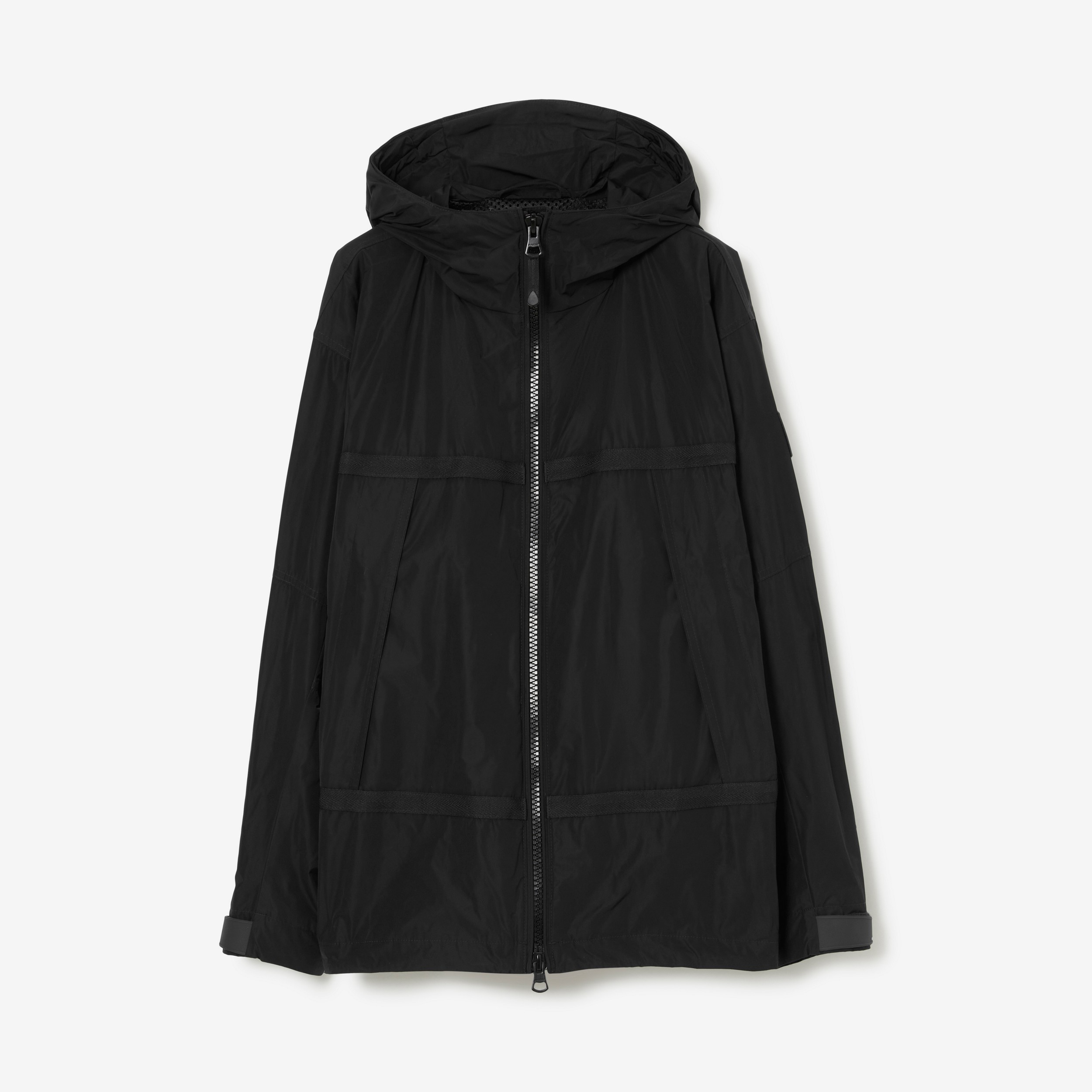 로고 아플리케 라이트 후드 재킷 (블랙) - 남성 | Burberry® - 1