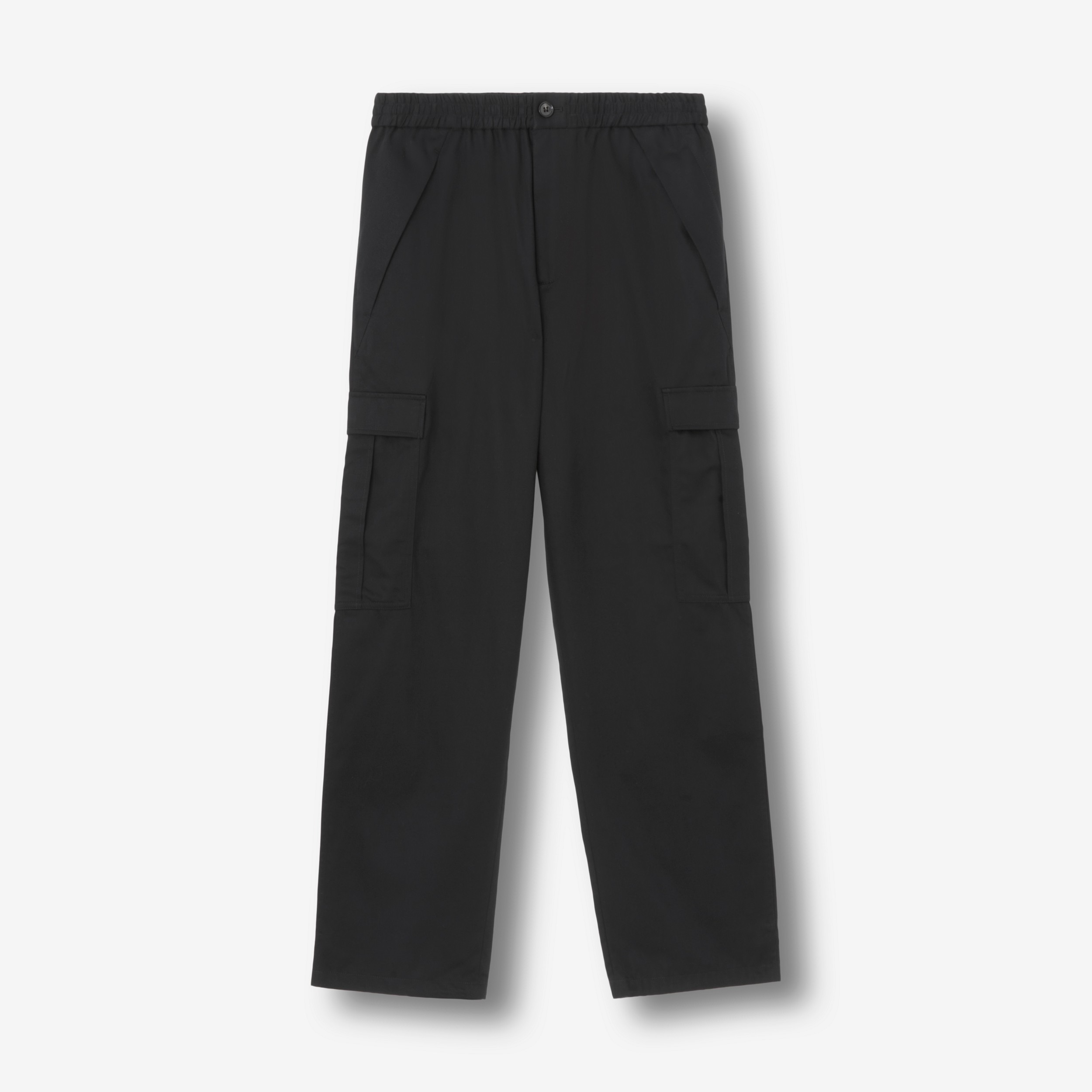 Pantalones cargo en algodón (Negro) - Hombre | Burberry® oficial - 1