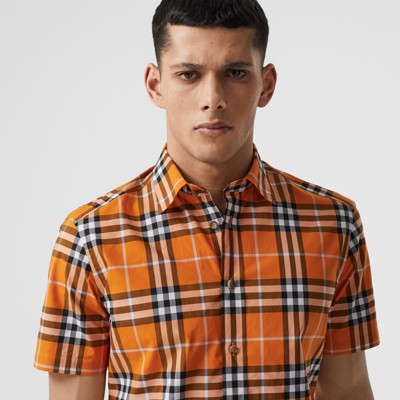 burberry shirt mens orange