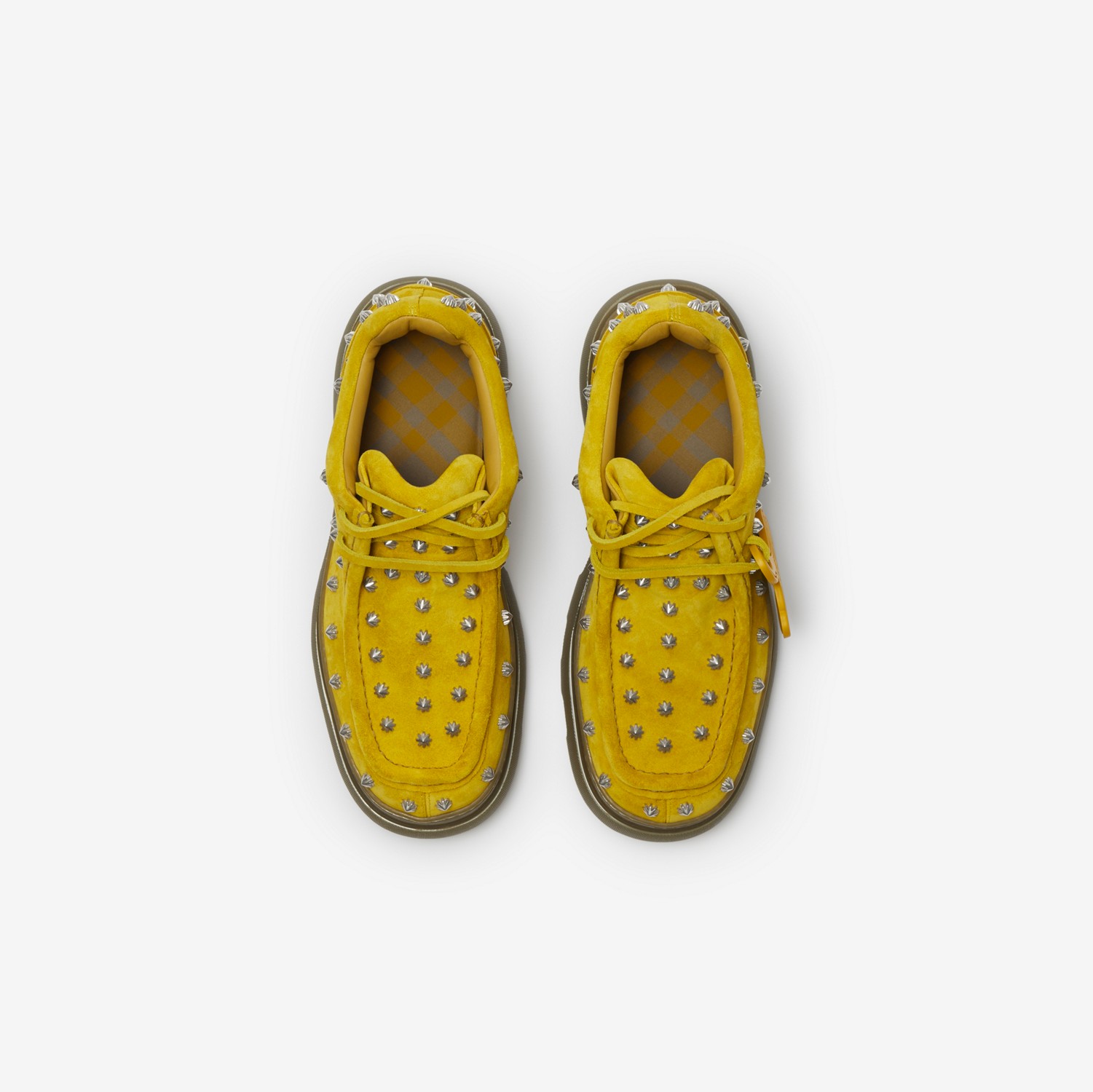 Zapatos estilo creeper en ante con tachuelas (Manilla) - Hombre | Burberry® oficial