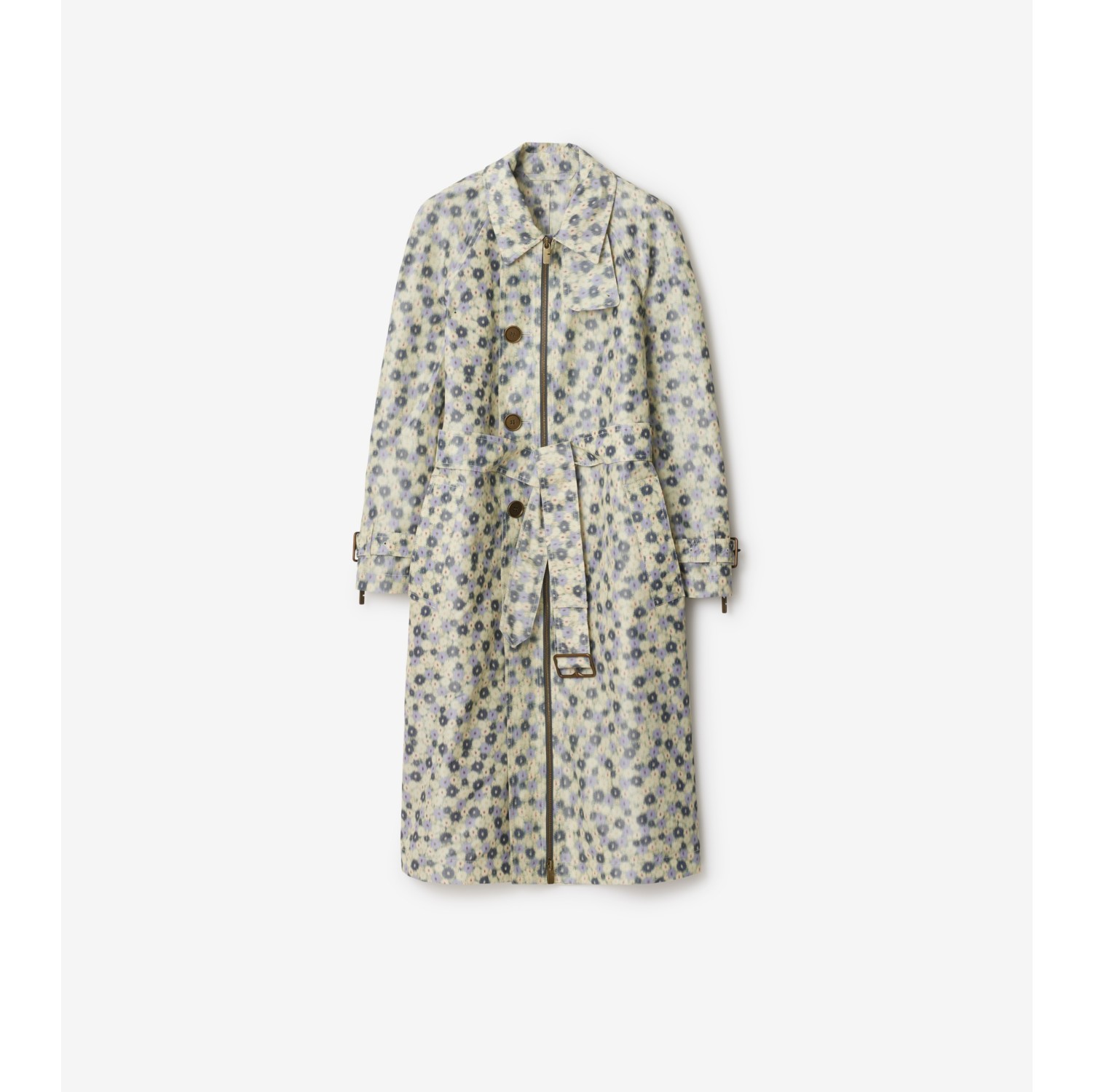 Long Daisy Lightweight Zip Car Coat