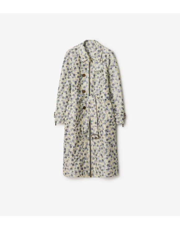 Long Daisy Lightweight Zip Car Coat
