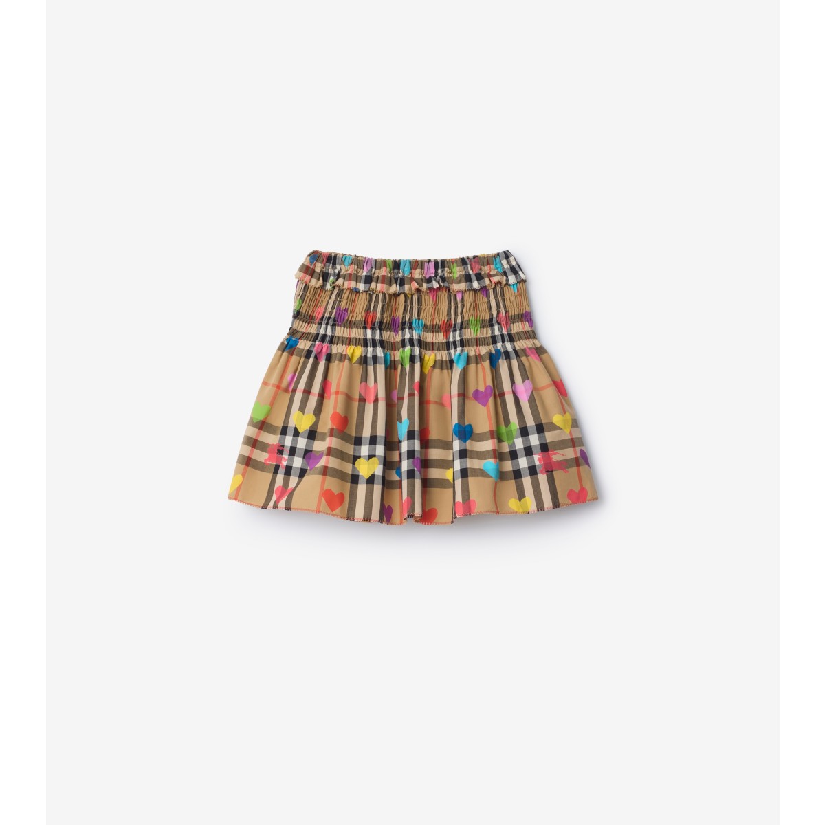  Check Heart Cotton Skirt