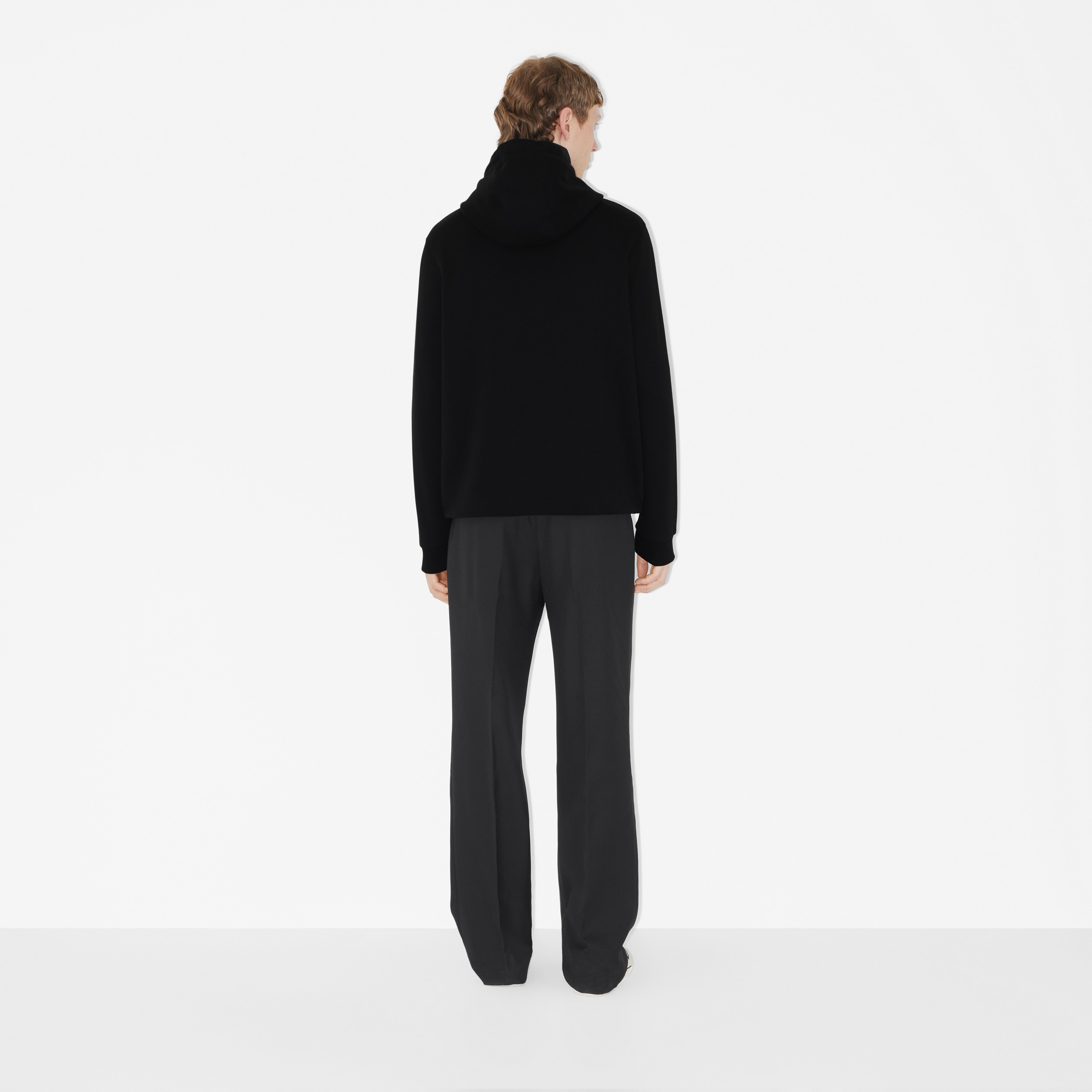 Sudadera en algodón con capucha y logotipo (Negro) | Burberry® oficial - 4