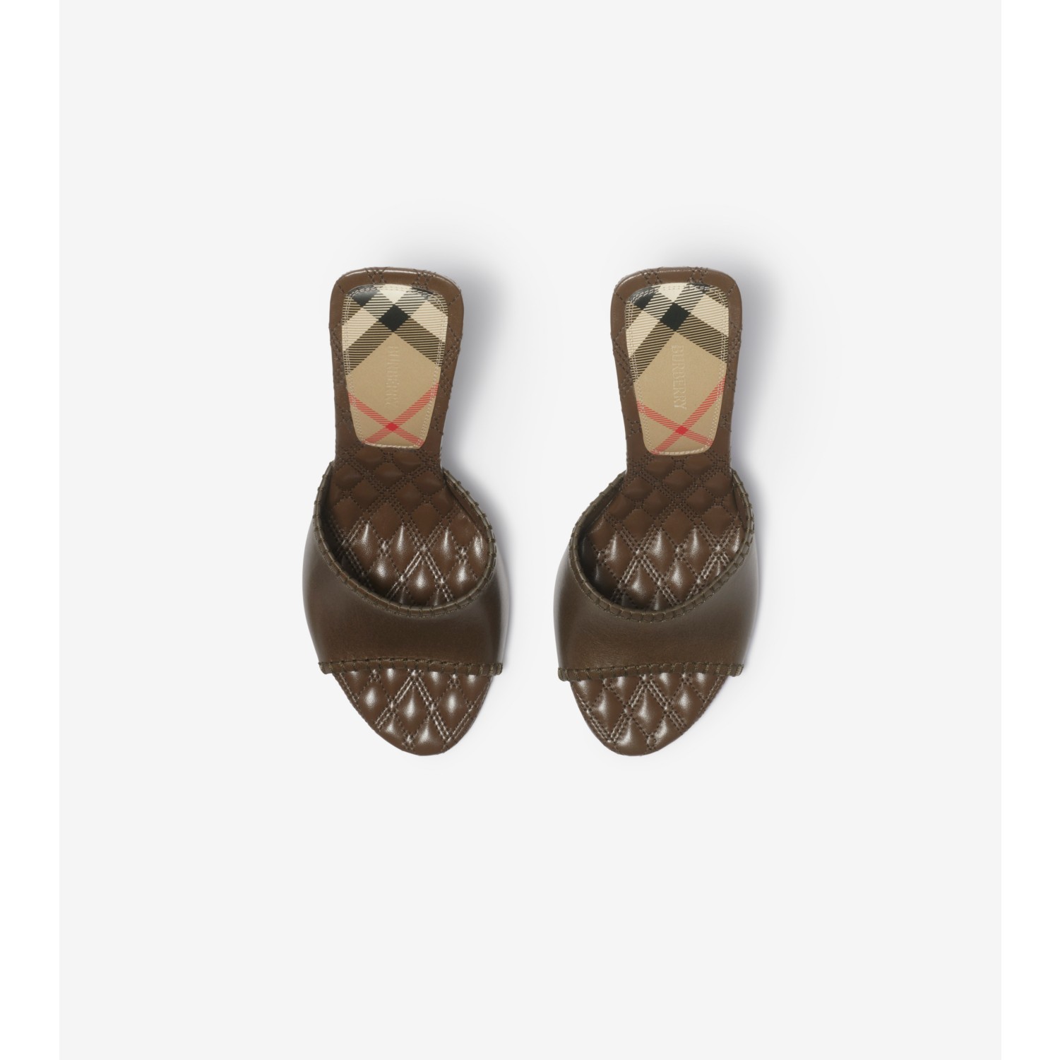 Leather Cabana Mules in Loch - Women | Burberry® Official