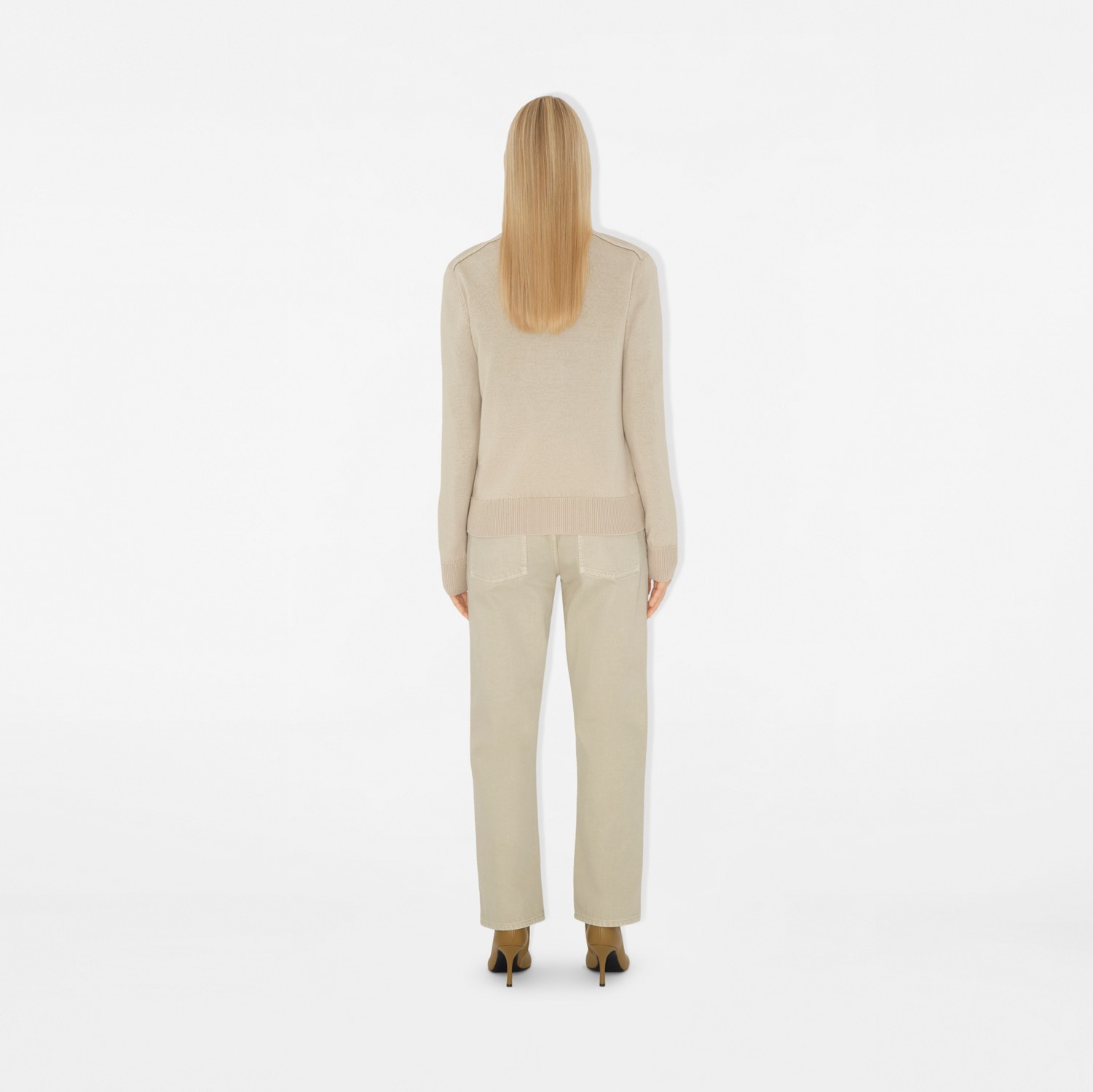 Check Label Wool Cardigan in Nutmeg - Women | Burberry® Official Check Label Wool Cardigan in Nutmeg - Women | Burberry® Official