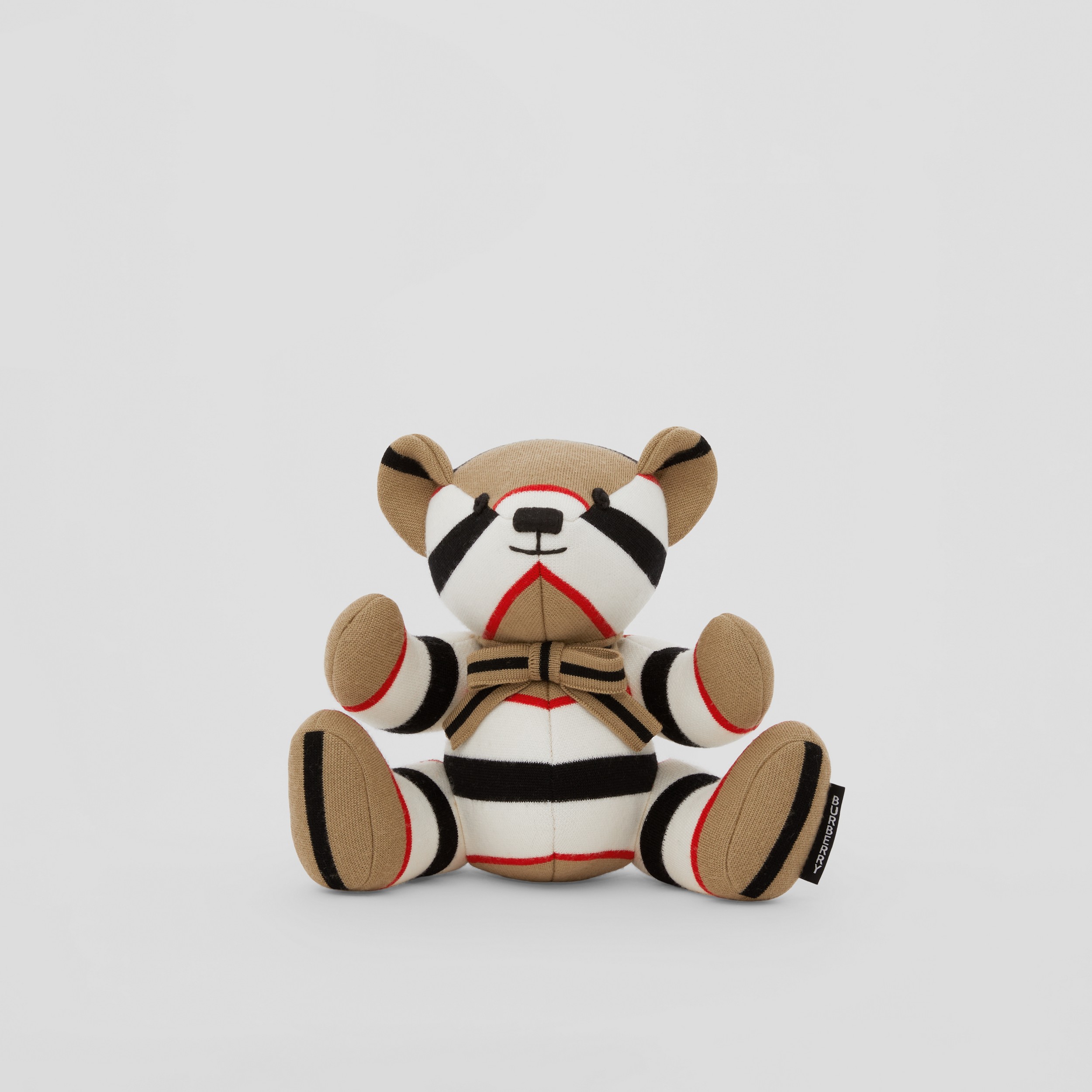 Striped Wool Thomas Bear in Archive Beige - Children | Burberry® Official - 1