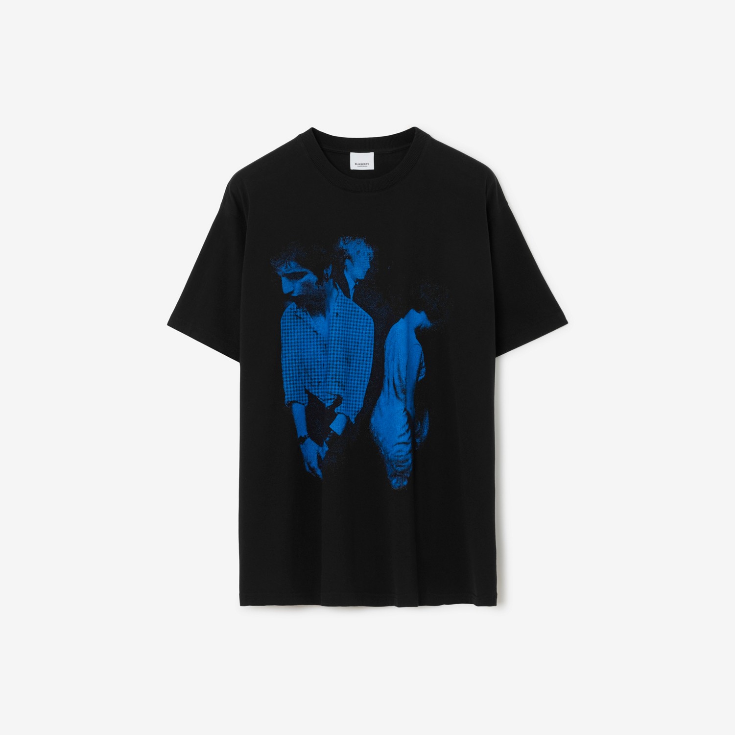 모드 프린트 코튼 티셔츠 (블랙) - 남성 | Burberry®