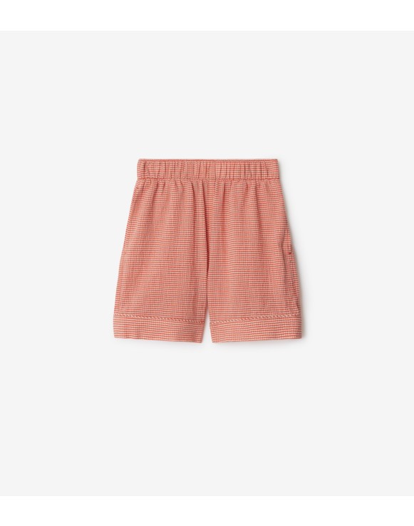 Baumwollshorts mit Vichy-Muster