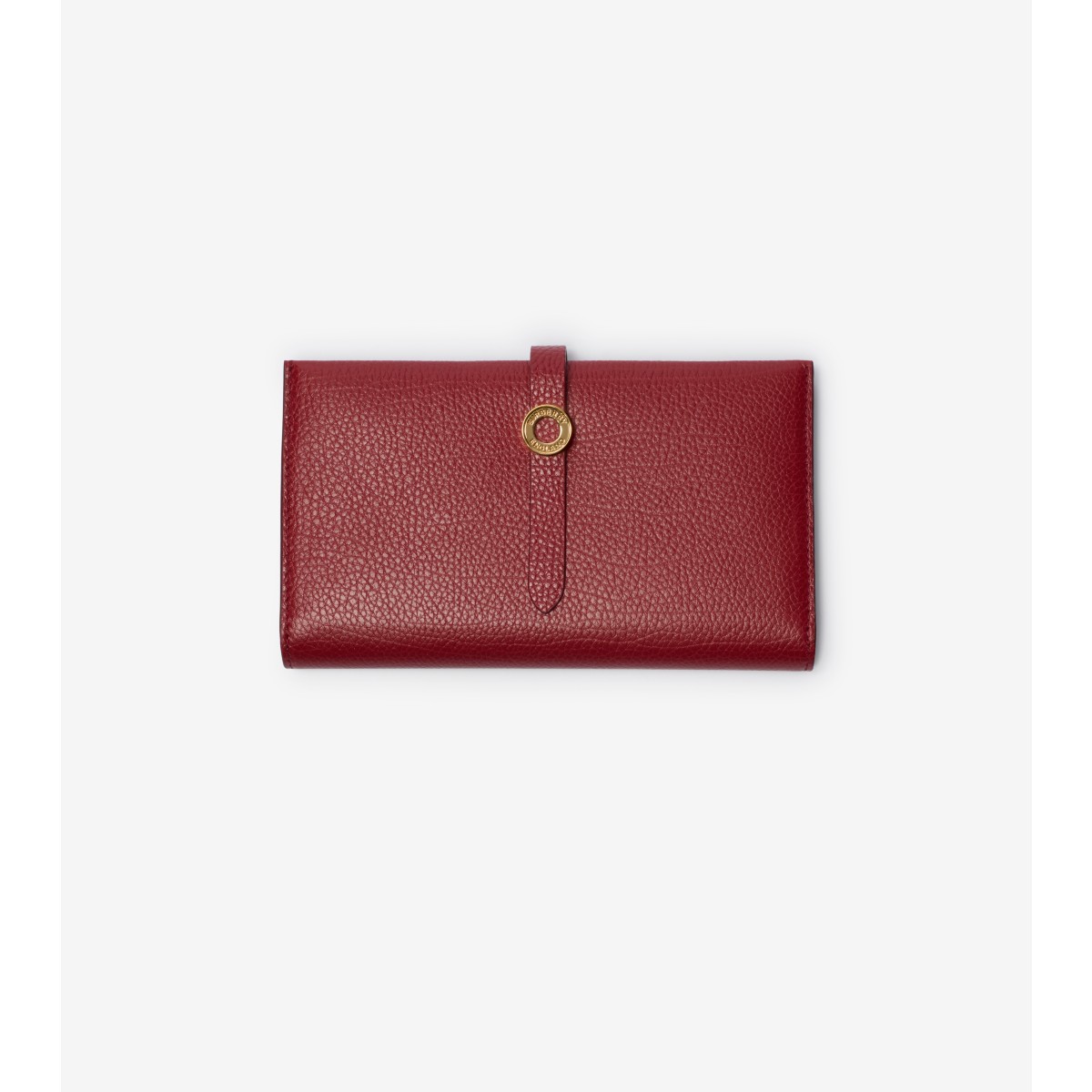 Burberry Grainy Leather Continental Wallet In Red