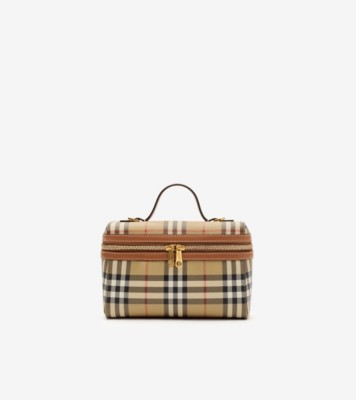 Check Vanity Bag​ in Archive beige/briar brown - Women | Burberry
