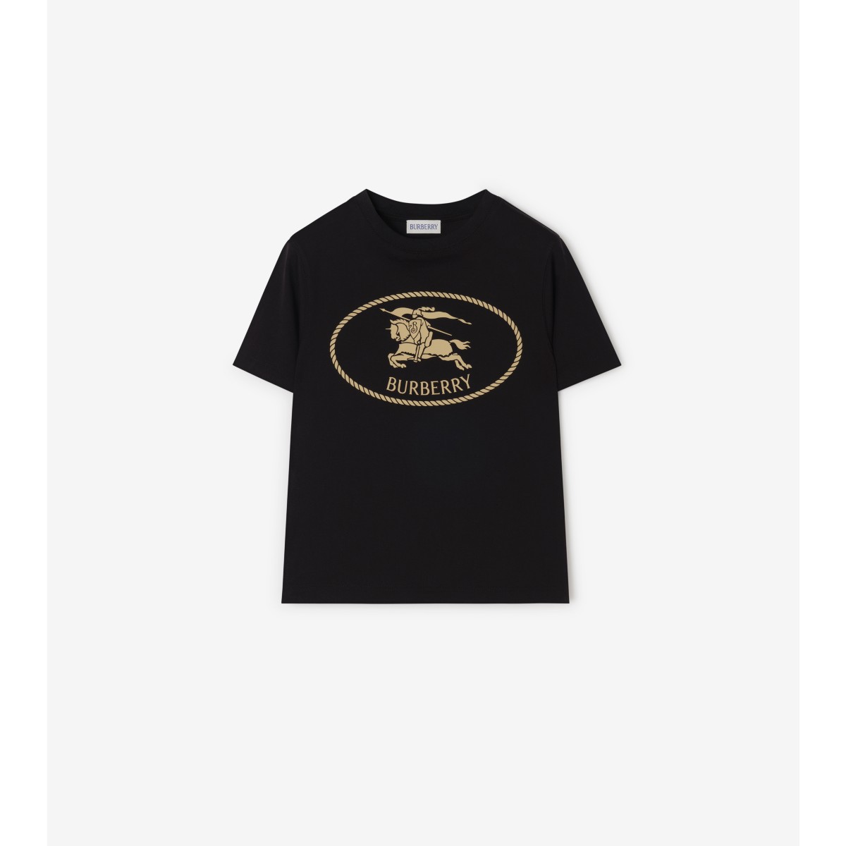  Printed Knight Stamp Cotton T-shirt
