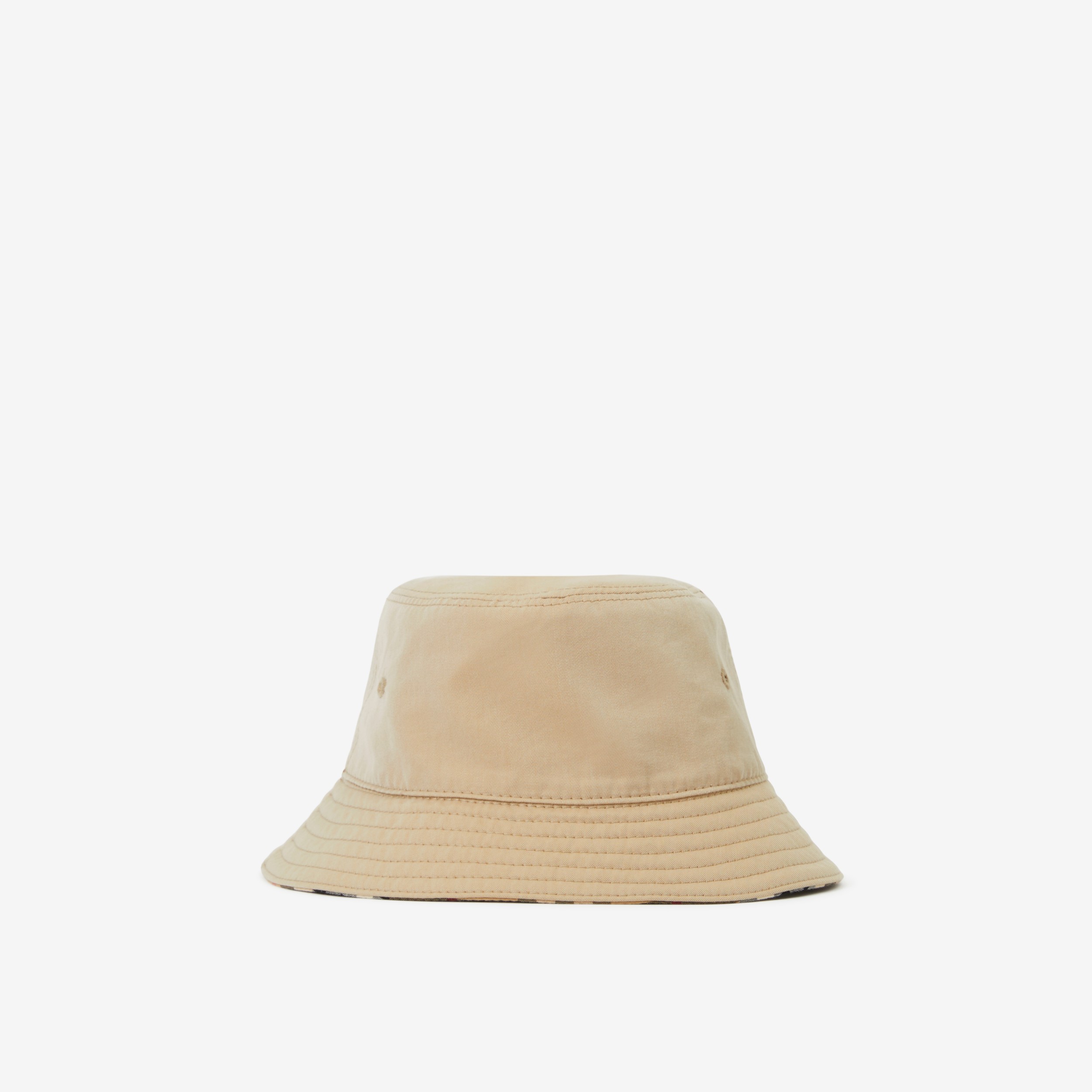 Gabardine Reversible Bucket Hat in Honey - Children | Burberry® Official