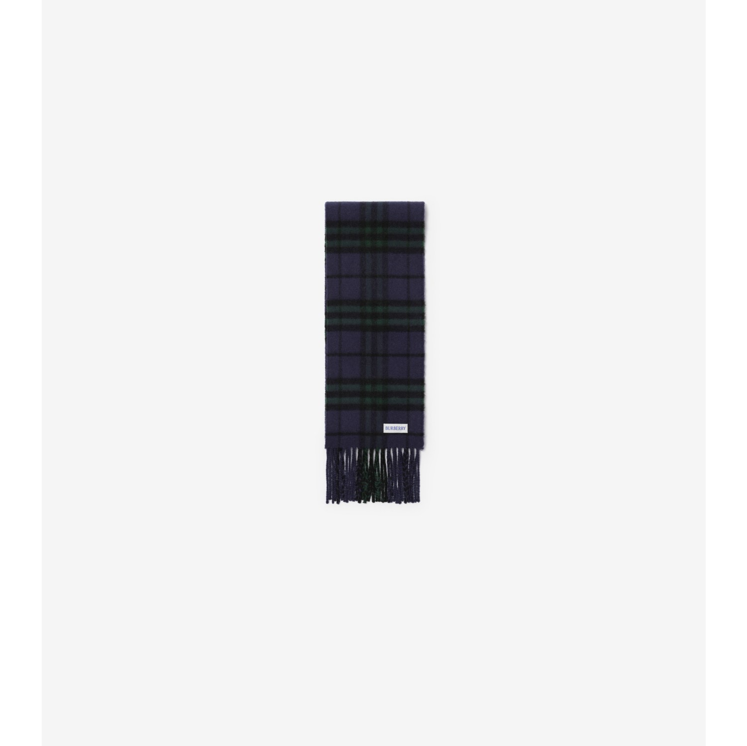 Narrow Check Cashmere Scarf