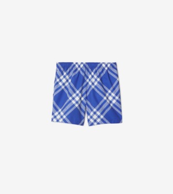 Burberry plaid-check print shorts - Blue