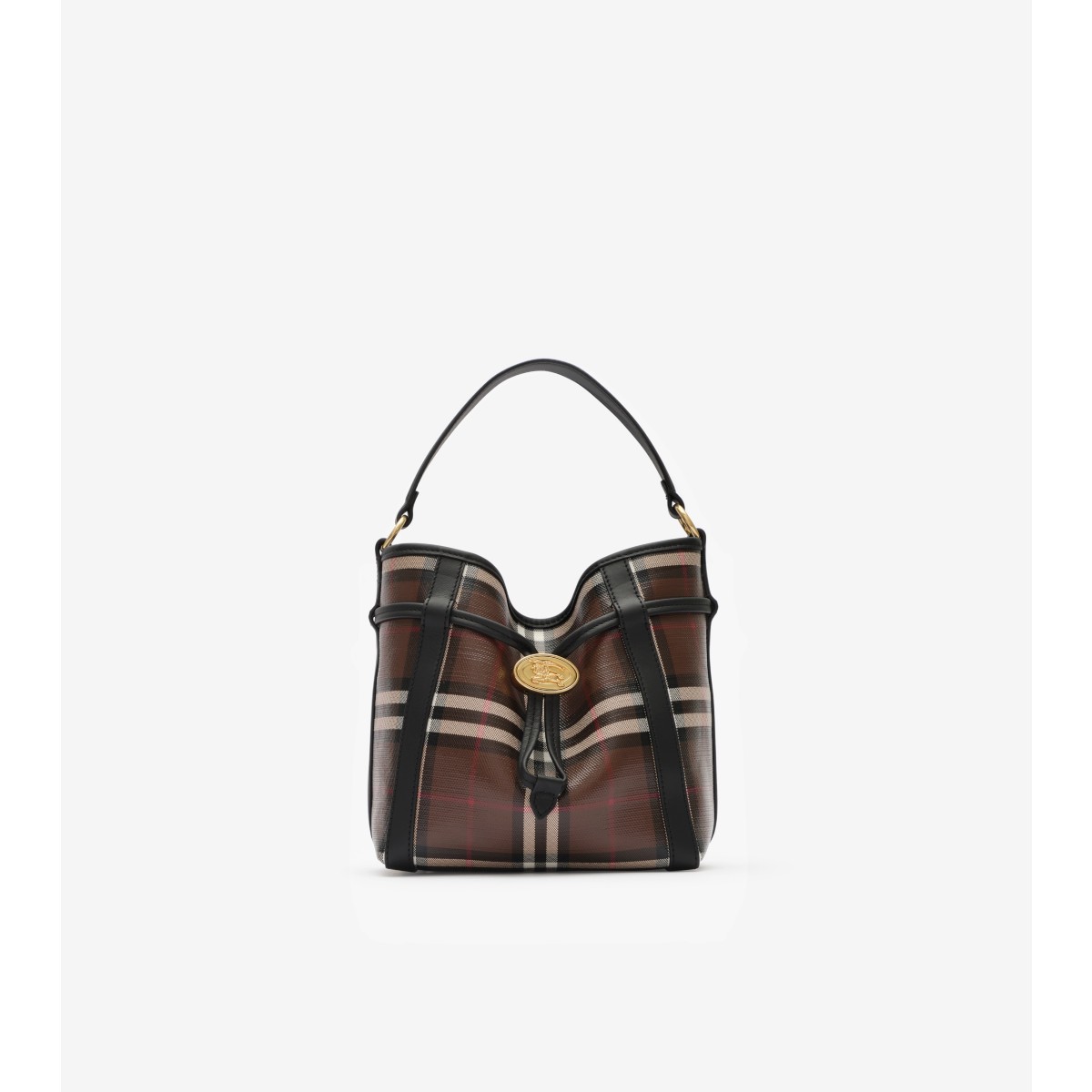  Check Mini Bucket Bag