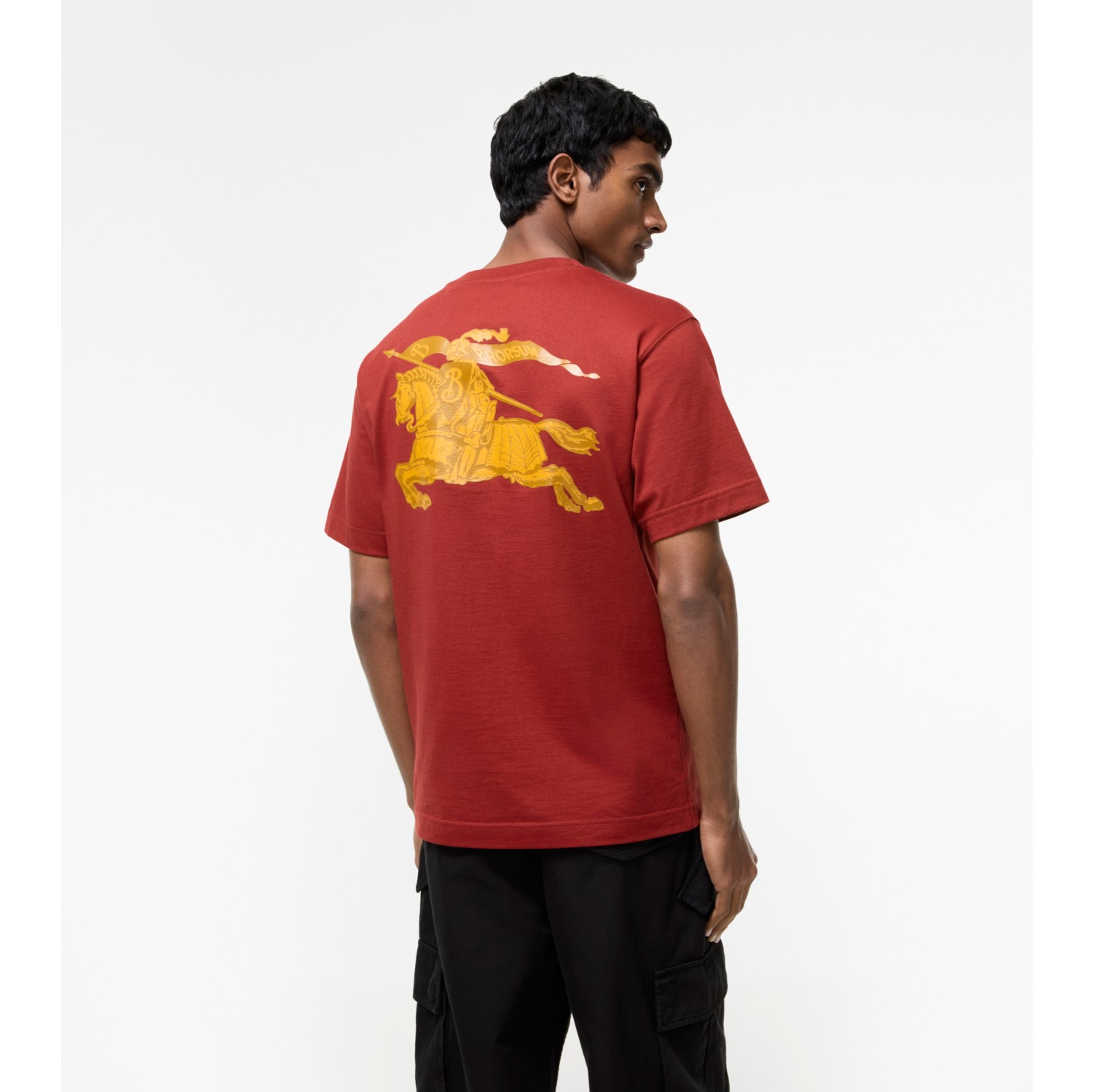 Heritage Logo Cotton T-shirt in Auburn brown - Men | Burberry