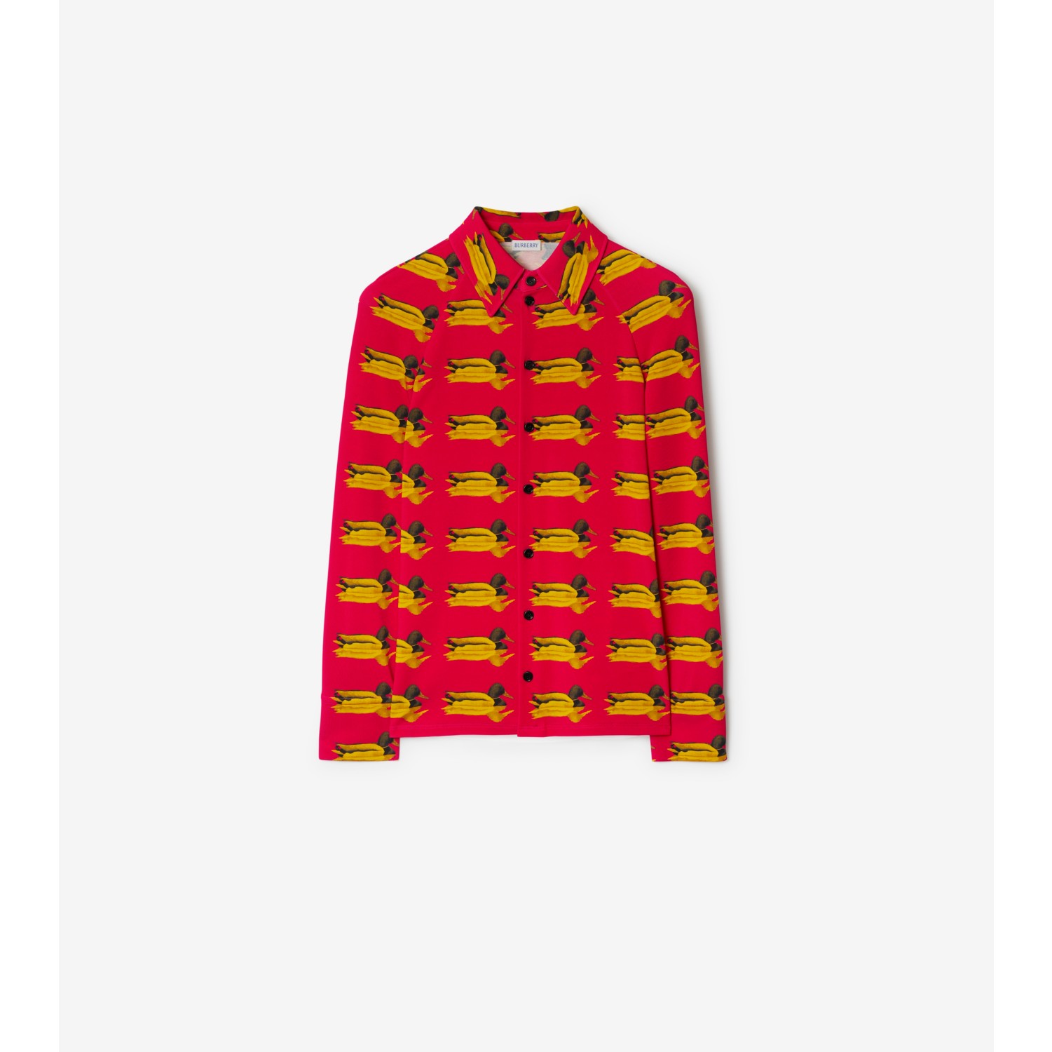 Red burberry on sale button up