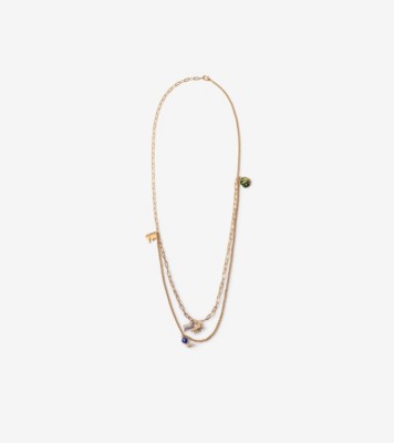 Charm Double Layer Necklace​ in Gold/multicolour - Women