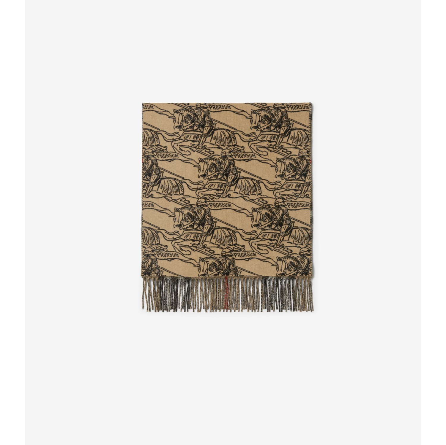 Check EKD Wool Silk Scarf in Archive Beige/black | Burberry® Official