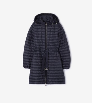 Burberry ナイロン アンバーリー ダウンコート (ネイビー) - ウィメンズ, ナイロン | Burberry®公式サイト