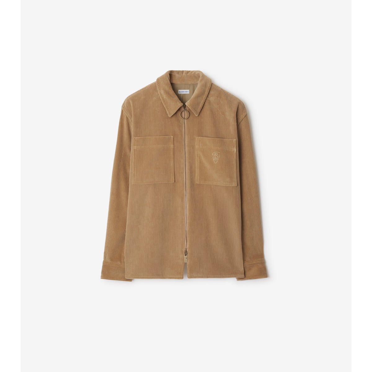 Shop Burberry Relaxed Fit Corduroy Shirt In Teddy