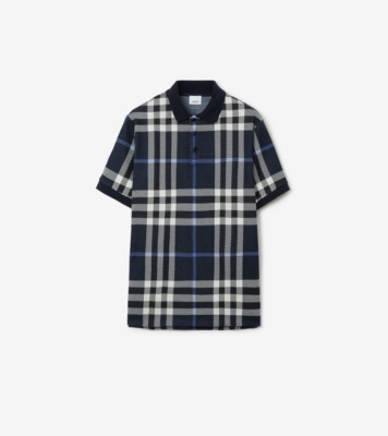 Burberry navy cheap blue polo shirt