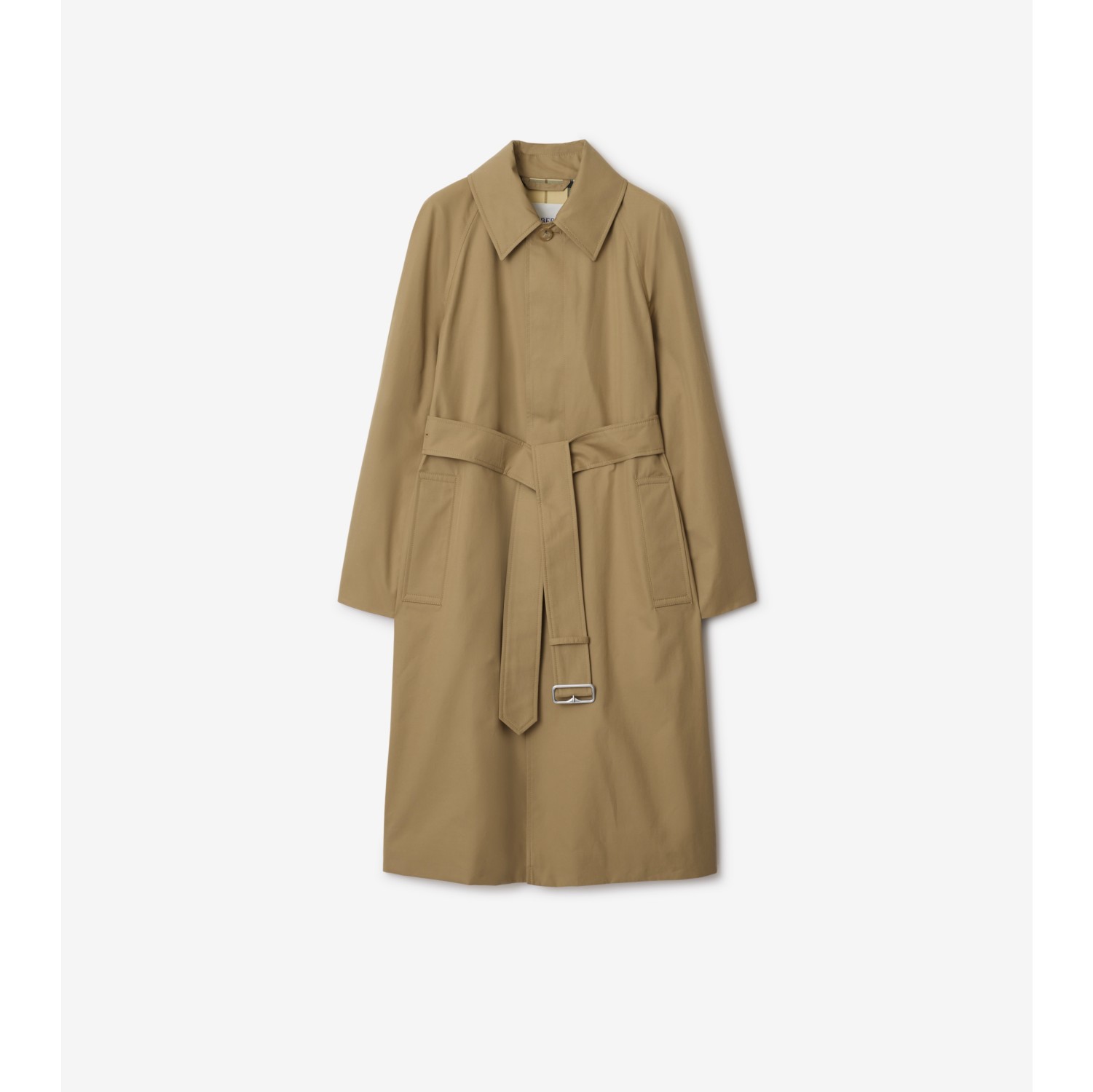 Car coat lungo in gabardine