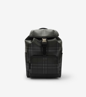 City Check Clip Backpack in Iron grey - Men, Technical, Cotton | Burberry® Official