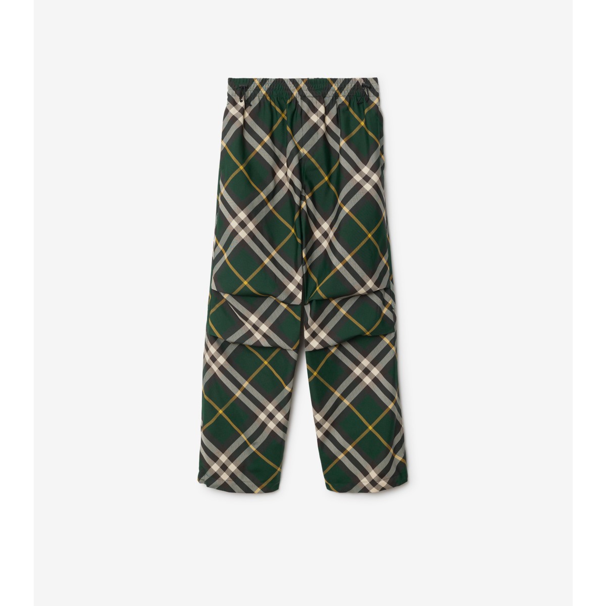 Burberry Khaki Check Track Pants In Ivy