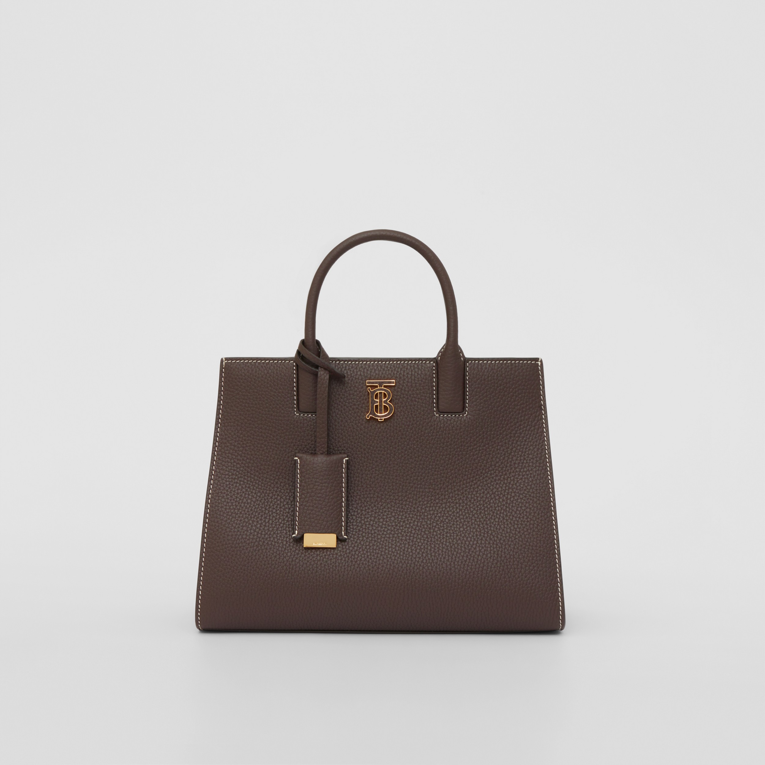 Grainy Leather Mini Frances Bag in Dark Clay Brown - Women | Burberry® Official - 1