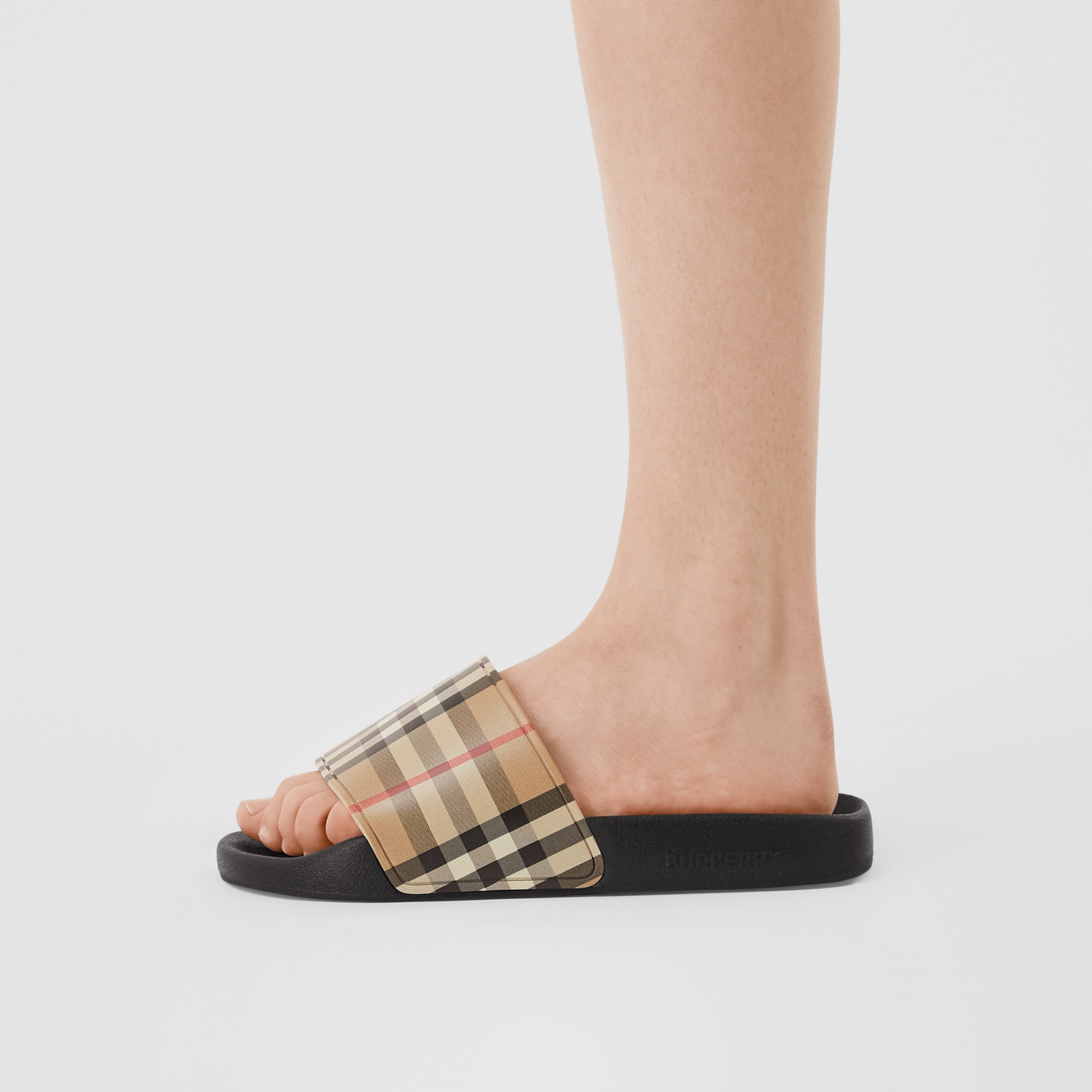 Vintage Check Slides in Archive Beige - Women | Burberry® Official - 3