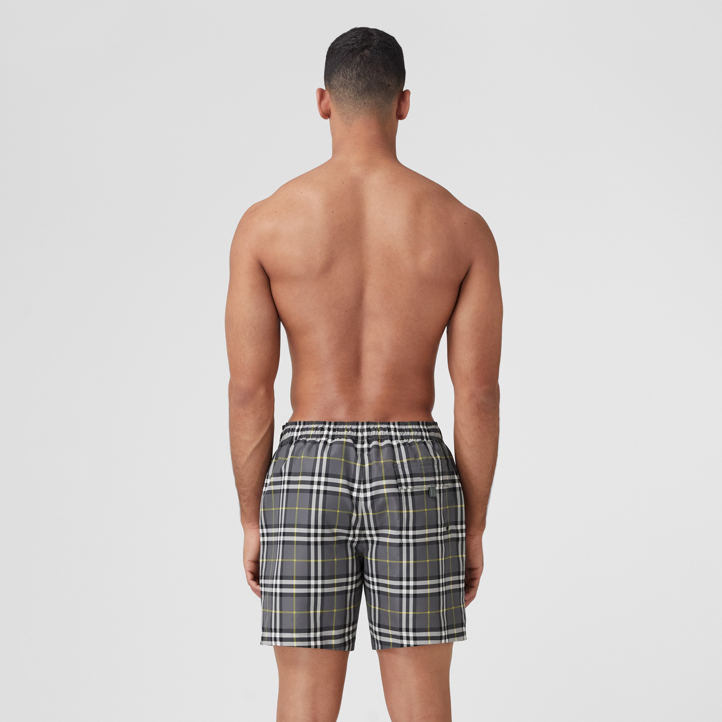 Check Drawcord Swim Shorts in Storm Grey - Men | Burberry® Official - 2