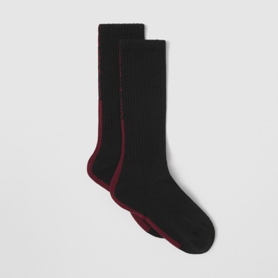 burberry logo socks