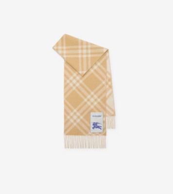 チェック カシミアスカーフ (サンドベージュ) | Burberry®公式サイト