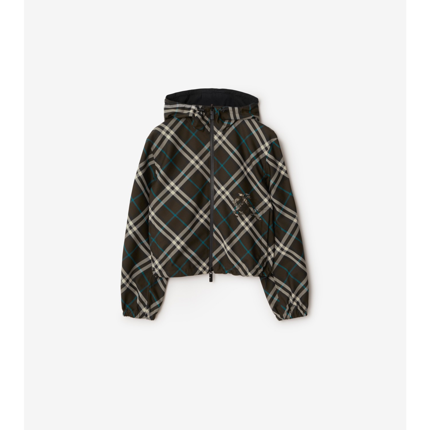 Cropped Reversible Check Salisbury Jacket in Snug Women Nylon Burberry Official