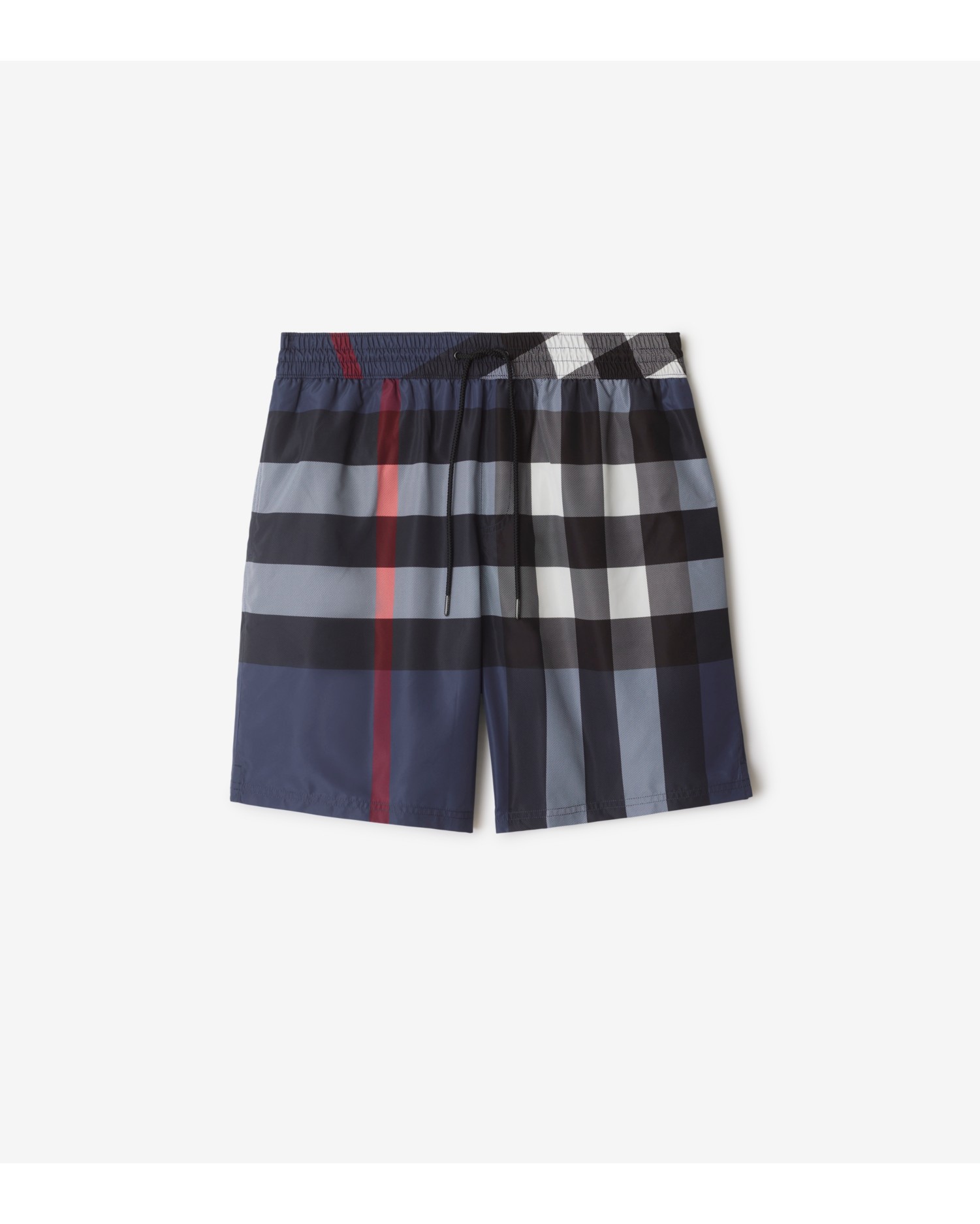 Check Swim Shorts in Carbon blue - Men, Nylon | Burberry® Official