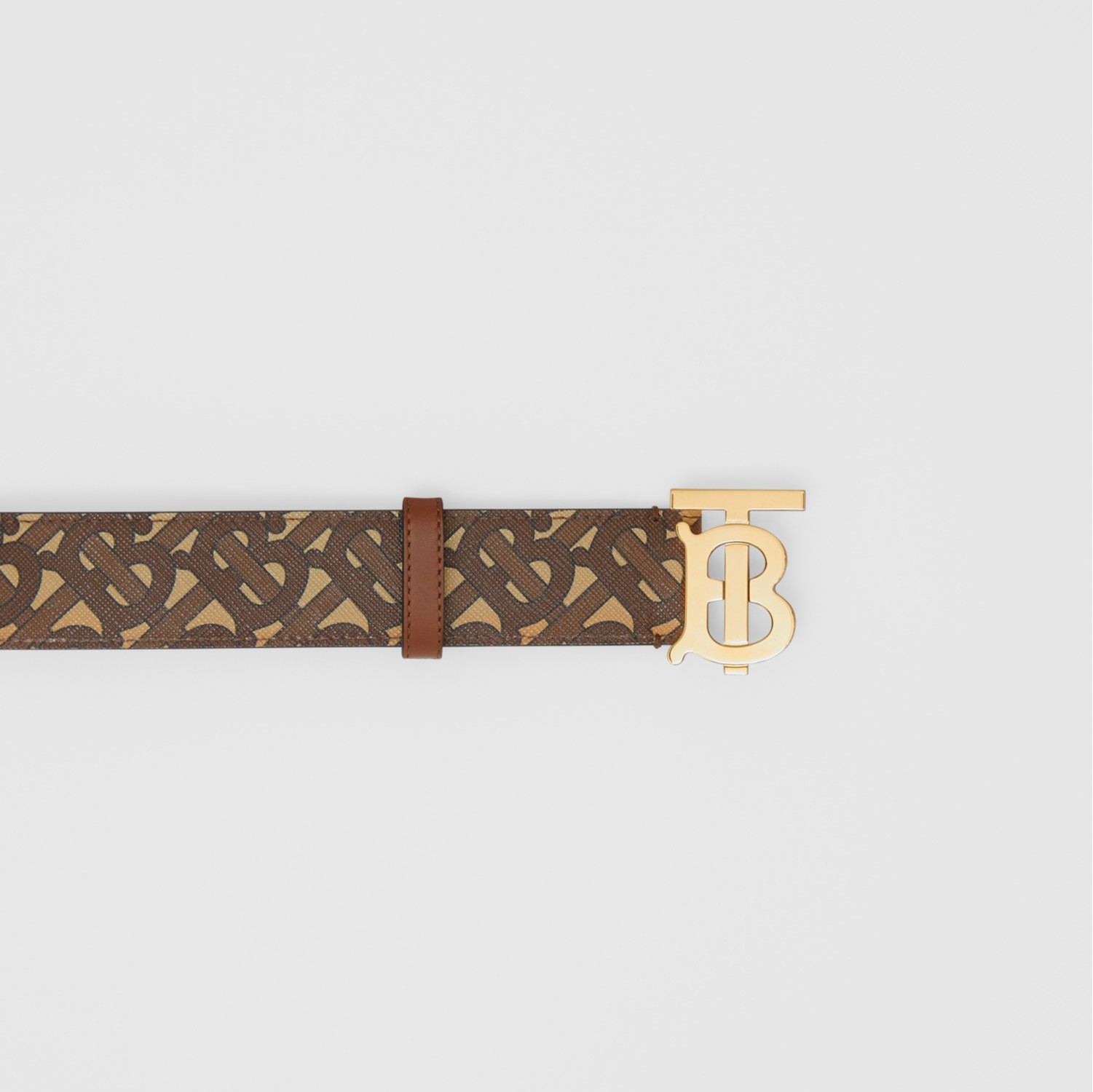 Burberry Canvas and Leather TB Monogram Belt