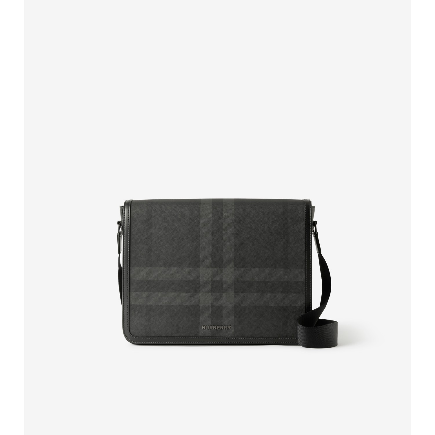 Medium Alfred Bag in Charcoal Men Canvas Burberry Official