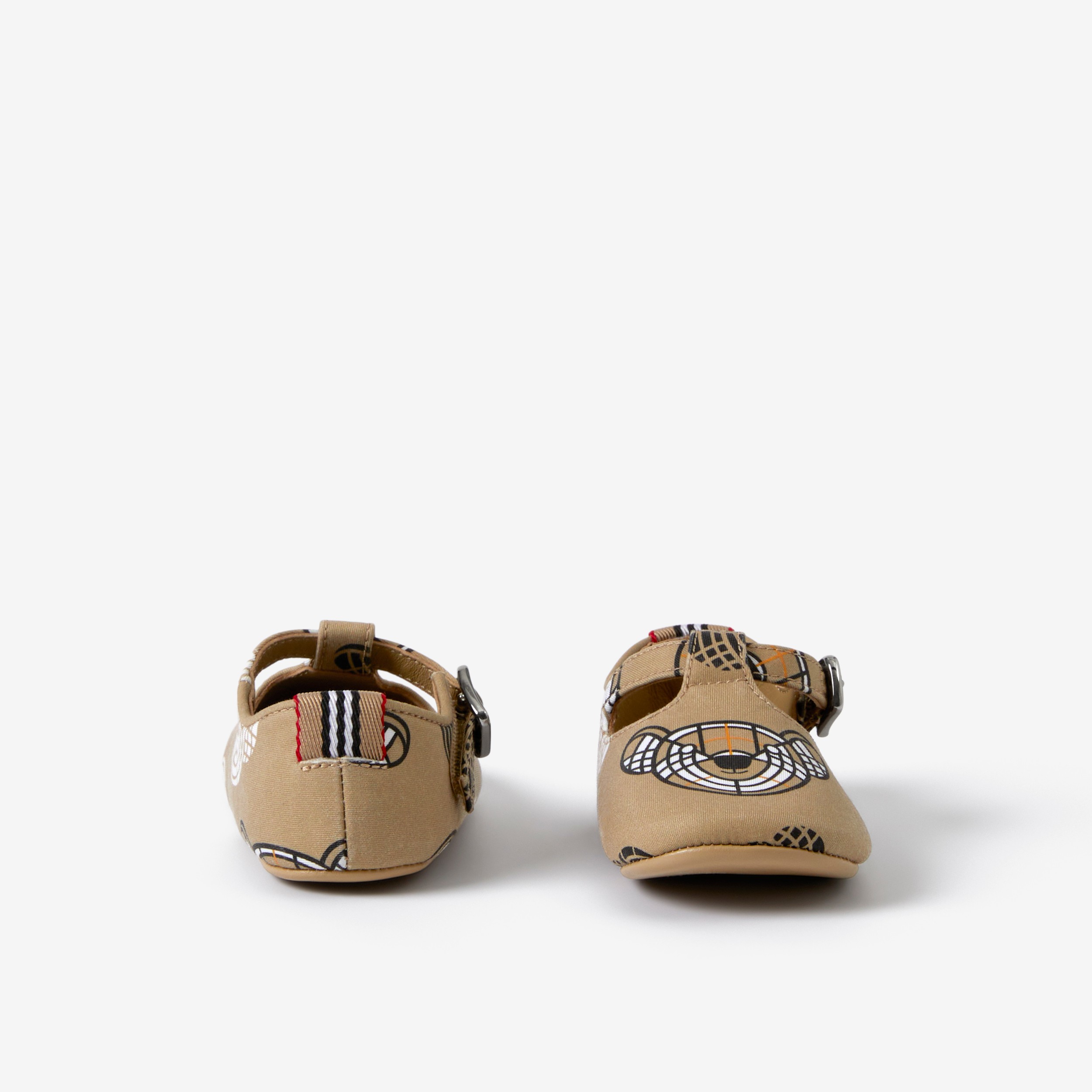 Thomas Bear Print Cotton Gabardine Shoes in Archive Beige - Children | Burberry® Official - 4