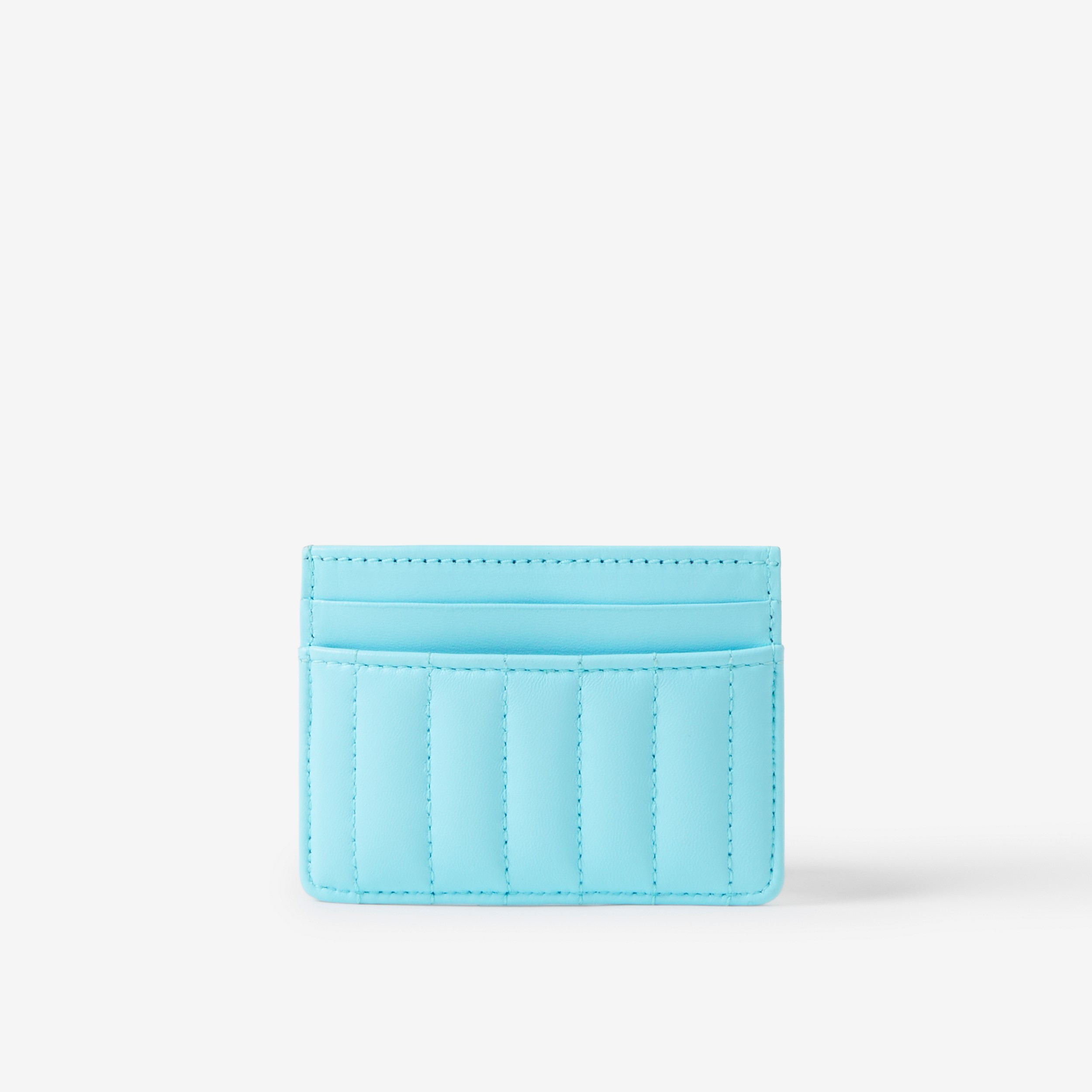 Quilted Leather Lola Card Case in Cool Sky Blue - Women | Burberry® Official - 3
