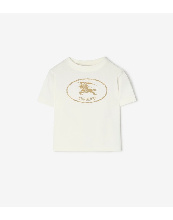 Baumwoll-T-Shirt mit Knight Stamp