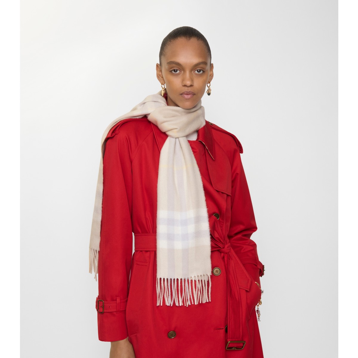  Check Cashmere Scarf