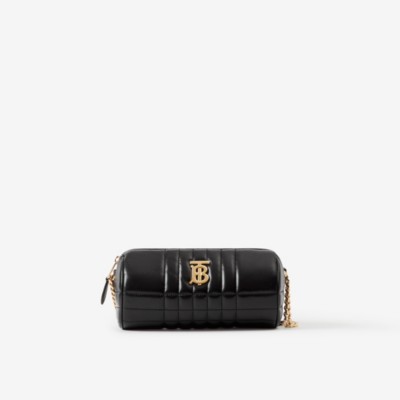 Quilted Leather Lola Barrel Bag in Black - Women | Burberry® Official