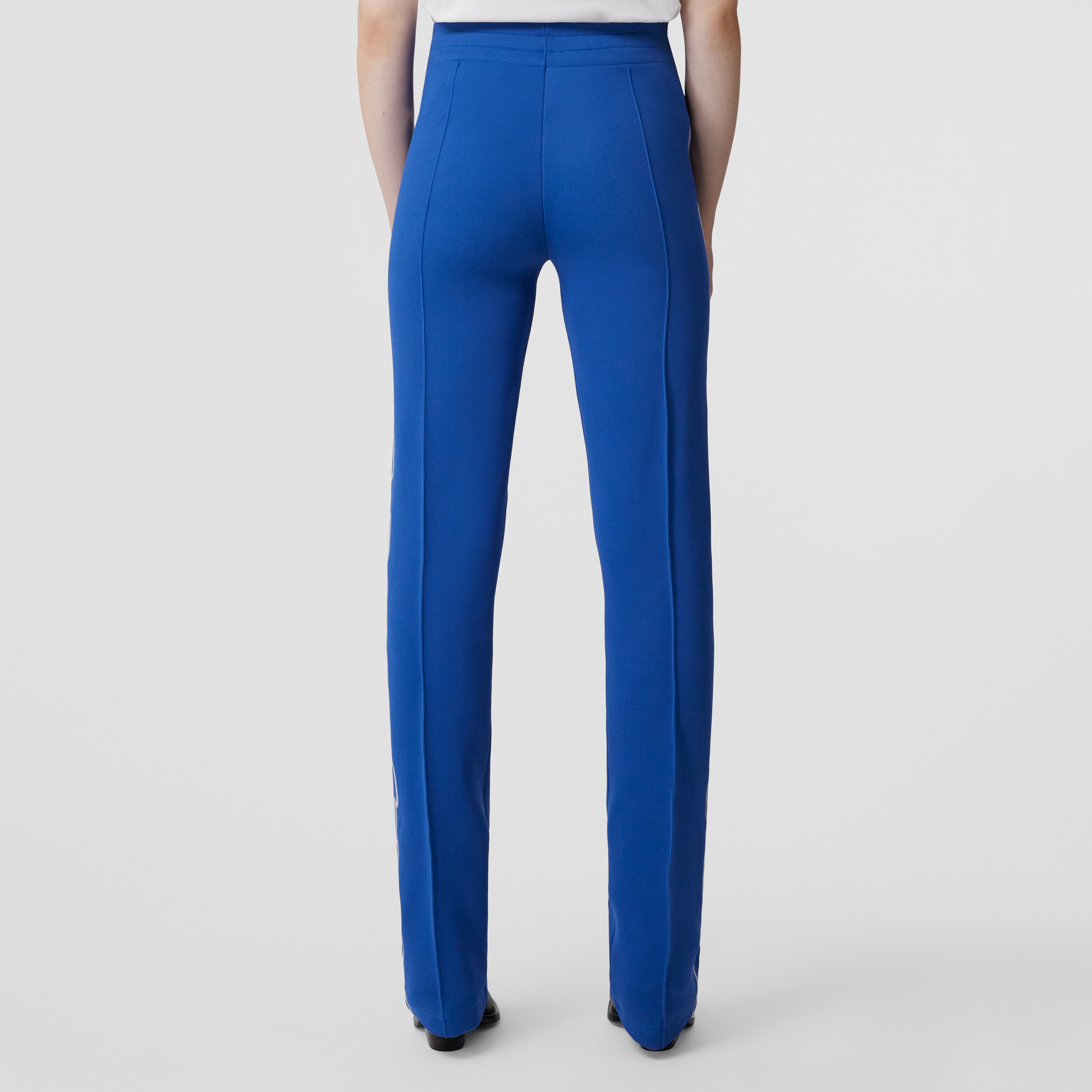 Pantalones de jogging en mezcla de viscosa con estampado de cadenas (Azul Cobalto Original) - Mujer | Burberry® oficial - 3