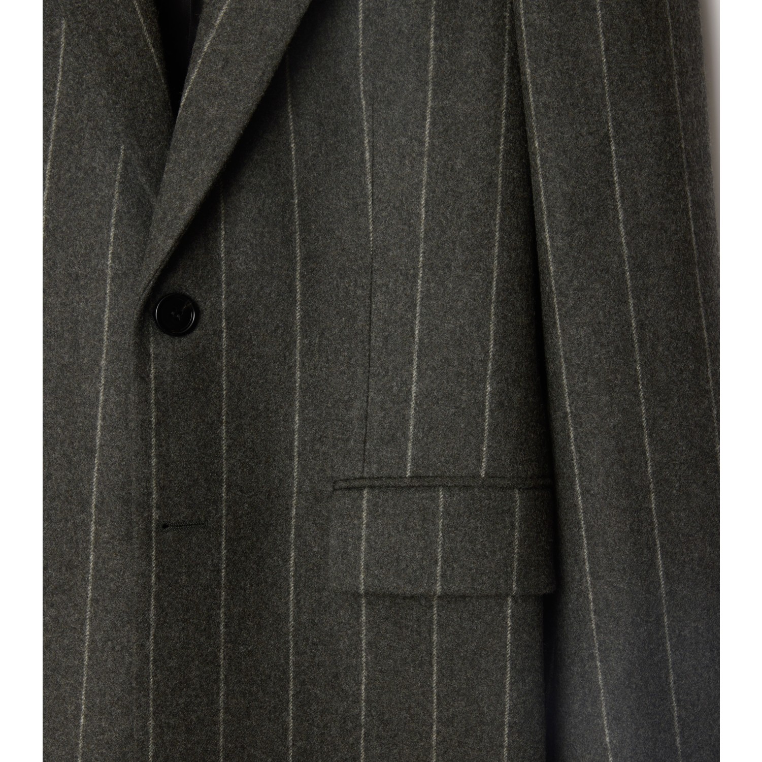 Pinstriped Wool Tailored Jacket