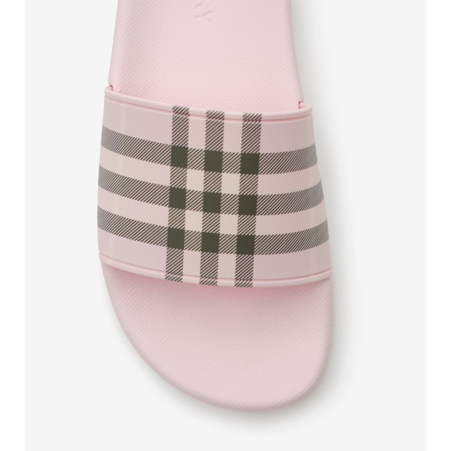 Burberry Pink Plaid Slide Sandals Check Slides in Mallow pink - Women | Burberry® Official main image 2
