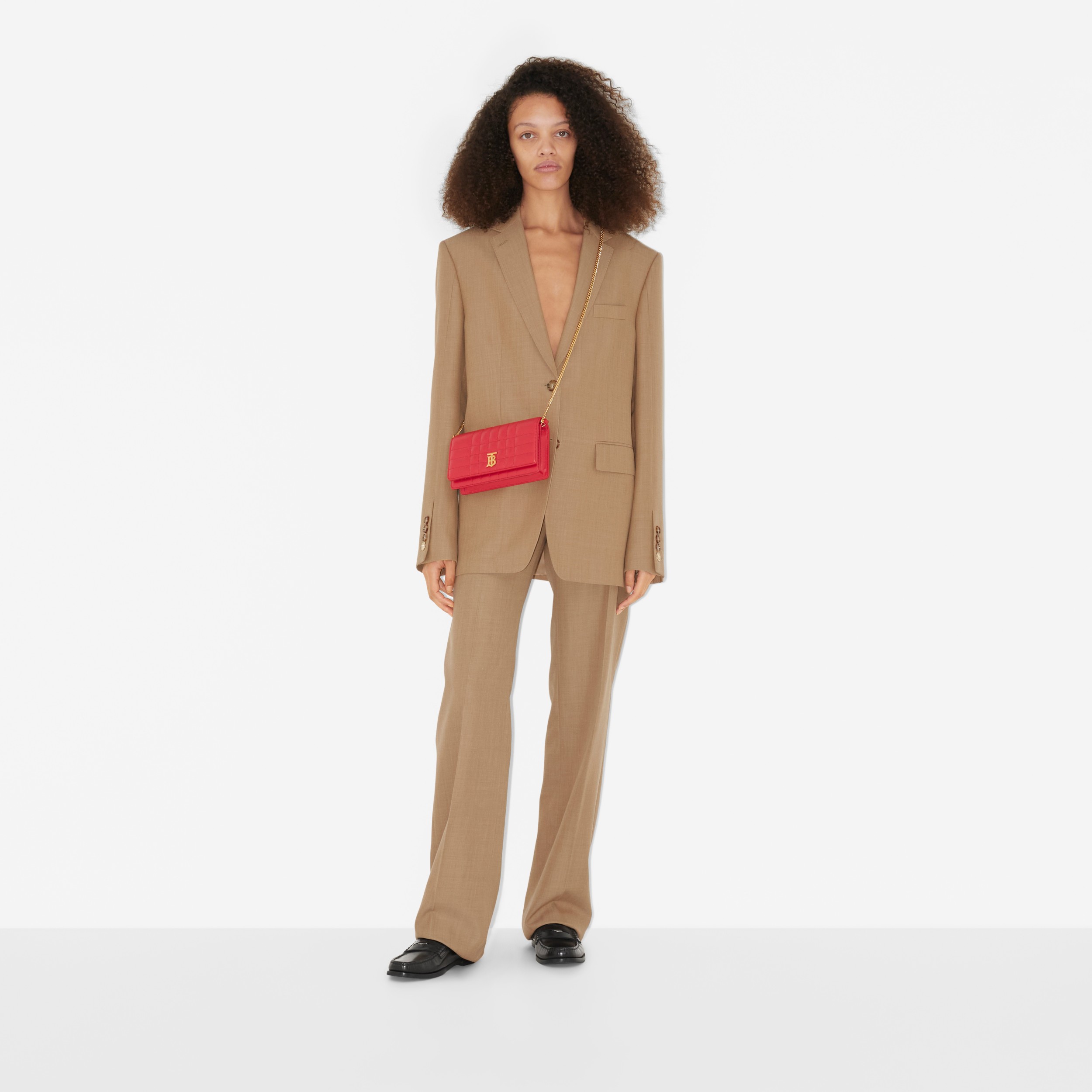 Lola Clutch in Bright Red - Women | Burberry® Official - 4