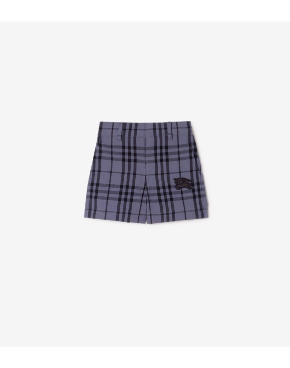 Check Cotton Shorts